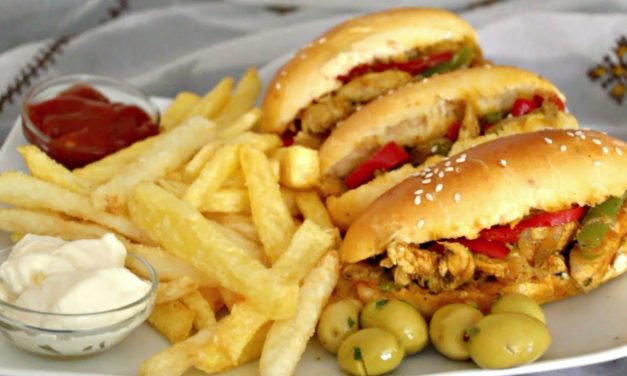 سندويتشات بحشوة رائعة مع بطاطس مقلية بطريقة المطاعم