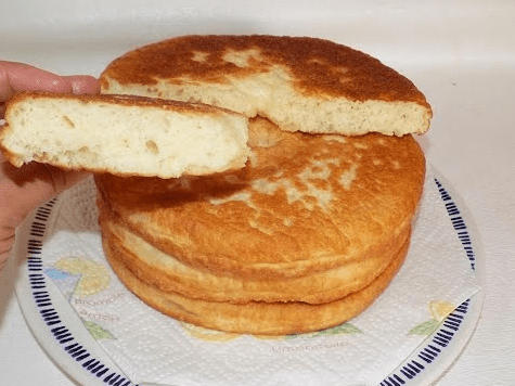 خبز المقلاة السريع بدون دلك
