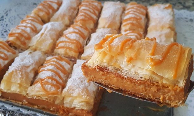 جديد ميلفاي التركي الشهير بمذاق الكاراميل بدون عجين مورق سهل و سريع