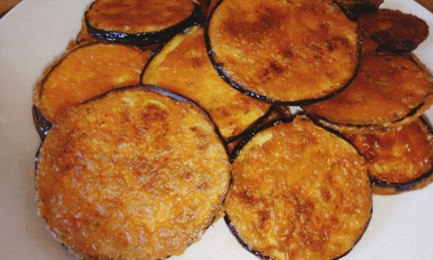 بادنجان مقلي بخلطة رهيبة مقرمش ولذيذ وبكمية قليلة من الزيت