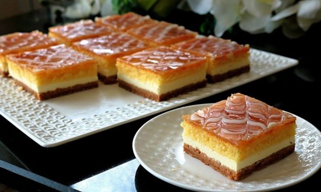 طريقة تحضير بسبوسة تشيز كيك طبقات