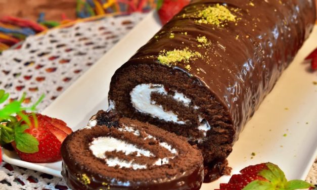 كيك سويسرول بطريقه سهله ومن غير حليب او زيت