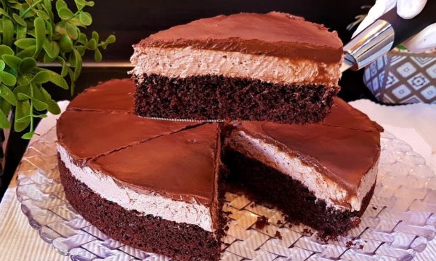 كيكة ل 7 ملاعق ب 3 طبقات اطيب واسهل كيكه شوكلاته