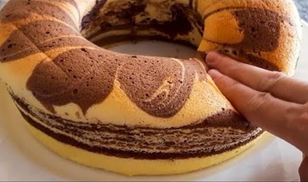 كيك قطني بدون خميرة هش و لذيذ