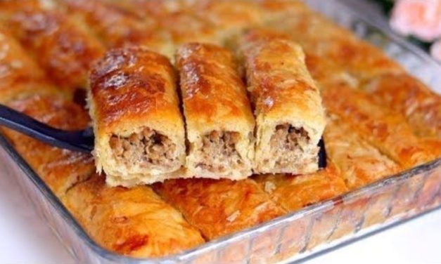 البوريك التركي باللحمة المفرومة أحلي غدا ممكن تعمليه
