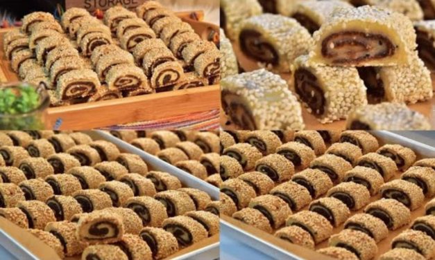 الذ وأطيب مقروطه .. كليجه التمر بالسمسم