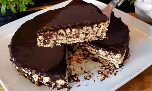 كيكة البسكوت البارده ب10 دقائق من اطيب الحلويات