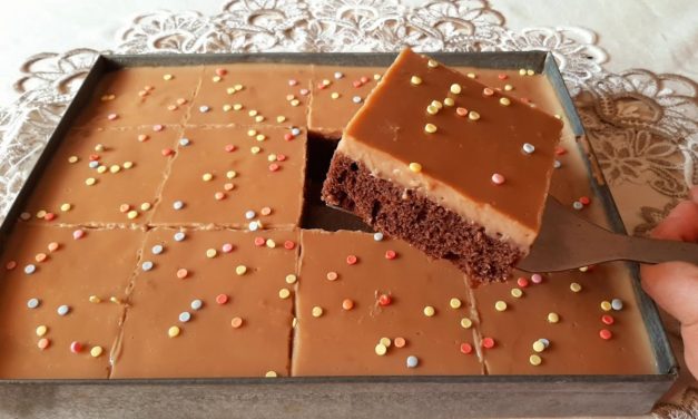 كيكة ال 10 ملاعق الاقتصادية بالقهوة بطبقتين خفيفة تذوب في فم