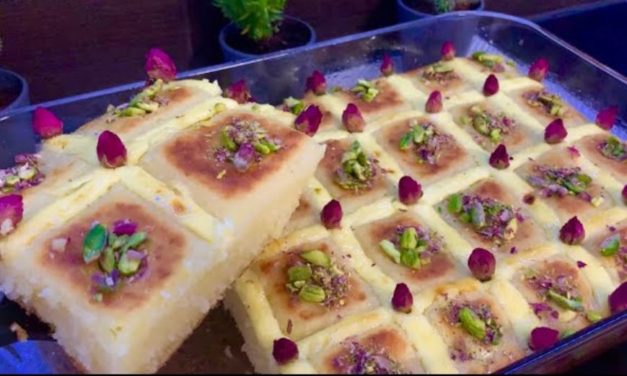 بسبوسة بالقشطة بأطيب طعم والذ مذاق