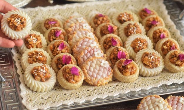 حلويات اللوز اشكال بدون آلة توريق سهلة وبسيطة