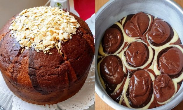 كيك ب 2 انواع من شكولاطة وبنكة لذيذة جدا وبدون خلاط