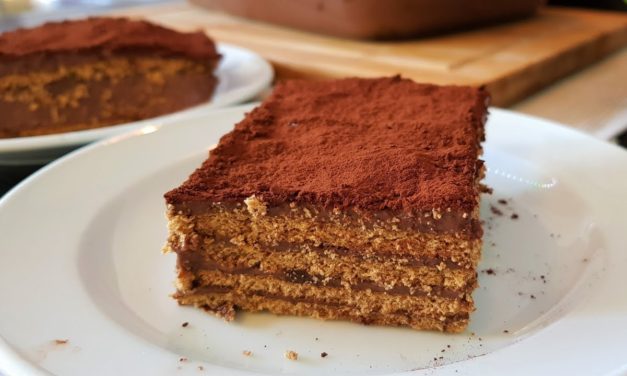 كيكة البسكوت البارده بدون فرن وبدون بيض وبدون كريمه