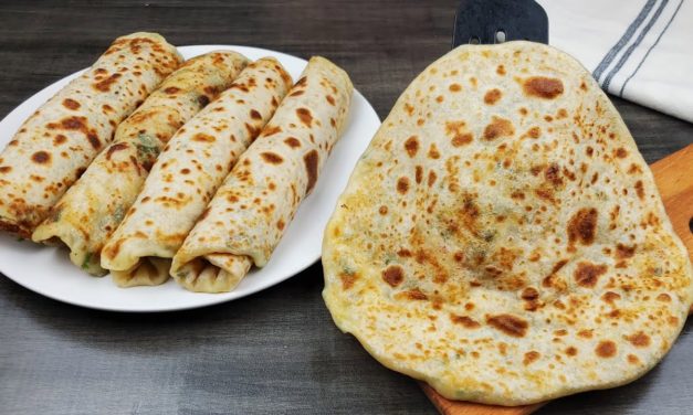 فطائر بالماء المغلي بدون فرن وبدون بيض او زبده و بحشوة هائله