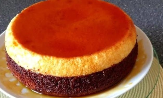 كيكة كريم كاراميل رائعة مذاق