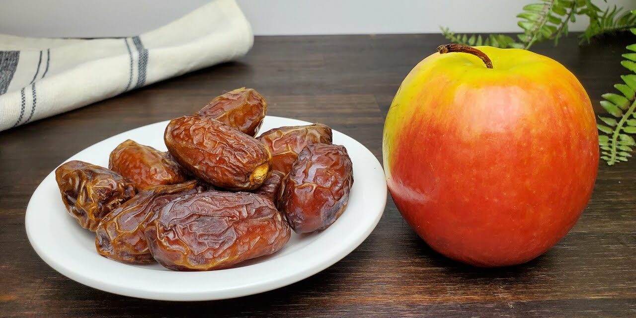 تحلية رمضانية بارده بالتمر والتفاح