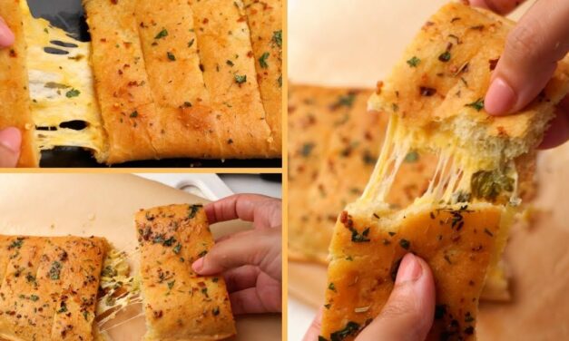 خبز الثوم والجبن طعم رائع سهل التحضير