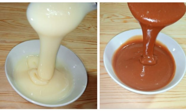 الحليب المكثف المحلى والكارميل دون حليب مجفف ولاكريمة