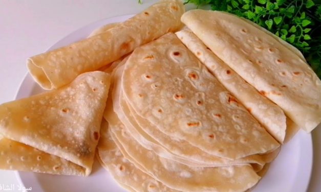 خبز التورتيلا السريع بدون خميرة في 10 دقايق فقط