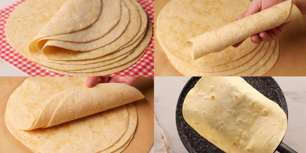 خبز التورتيلا لكل أنواع السندوتشات سهلة بسيطة