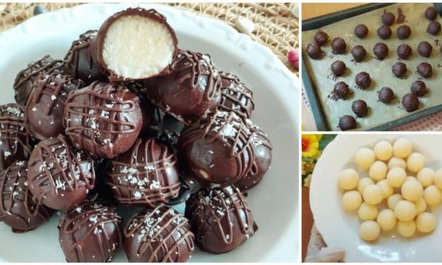 كرات الشوكلاته اللذيذة ب 3 مكونات وب 5 دقايق