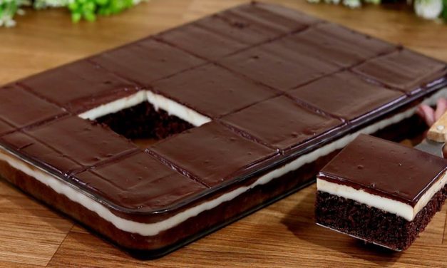 كيكة شوكولاتة بكريمة اقتصادية سهلة وسريعة في الخلاط بدون كريمة بدون شانتيه