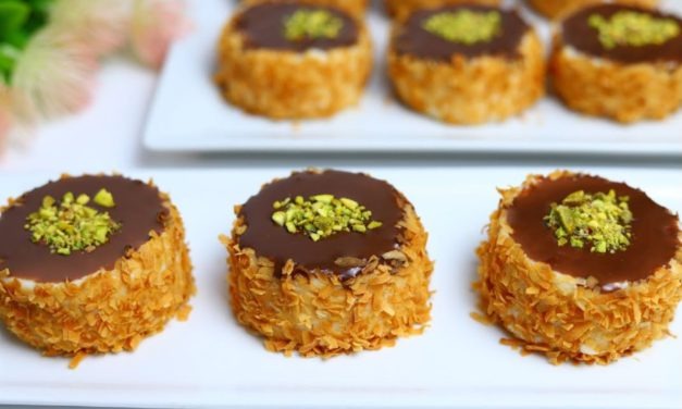 عندك لتر حليب وكاسة طحين تعالي نحضر اطيب تحلية باردة وفي 10 دقائق روعة