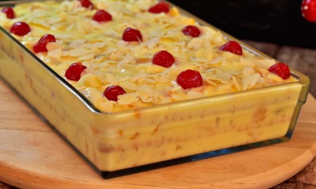 حلا طبقات الفواكه المنعشه من غير فرن ومن غير بيض .. حلا الكاسترد