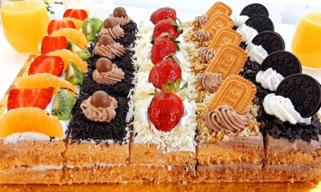 تحضير 25 قطعة حلوة لاكريم بدون حليب بدون زيت ب 5 نكهات مختلفة