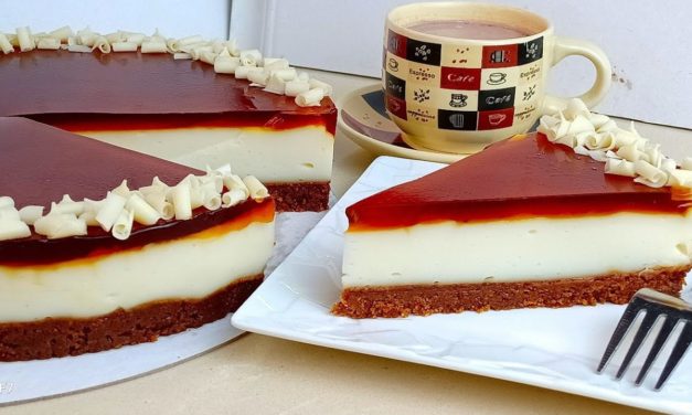 كيك بارد في دقائق بدون بيض بدون كريما و بدون فرن هائلة