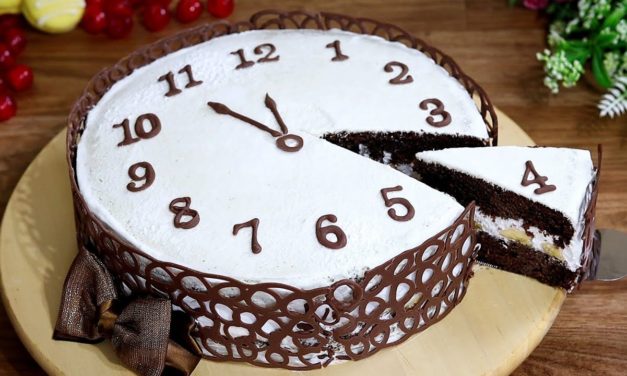 كيكة الساعة الجديدة والسهلة بدون جنواز وبأبسط مكونات