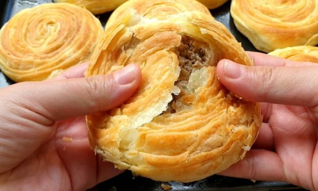 مملحات بعجينة المسمن فقط مقرمشين بحشوة لذييذة سهلة جدا في تحضير