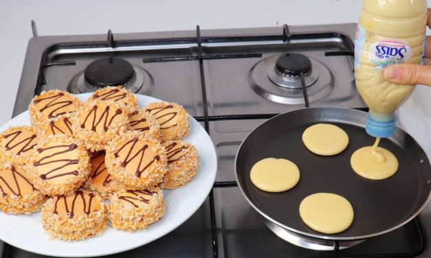 عندك قارورة ماء فارغة حضري حلوة المقلاة السريعة في 10 دقائق بدون زيت ولا زبدة