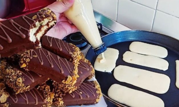 عندك قارورة ماء حضري حلوى السريعة في المقلاة بدون زبدة ولا زيت