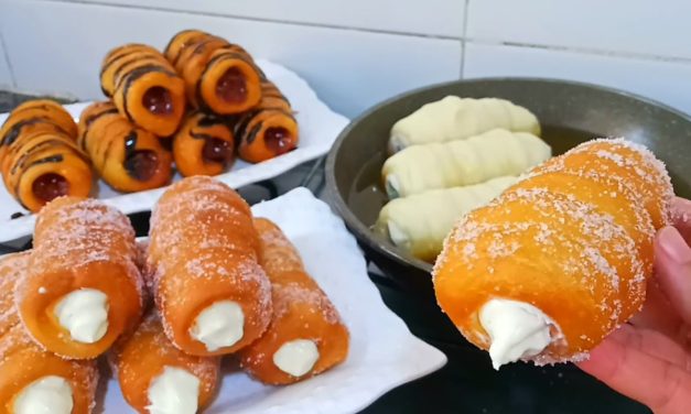 فطائر بدون فرن لشرب الشاي في دقائق  بنصف كأس حليب وبدون بيض ولازبدة