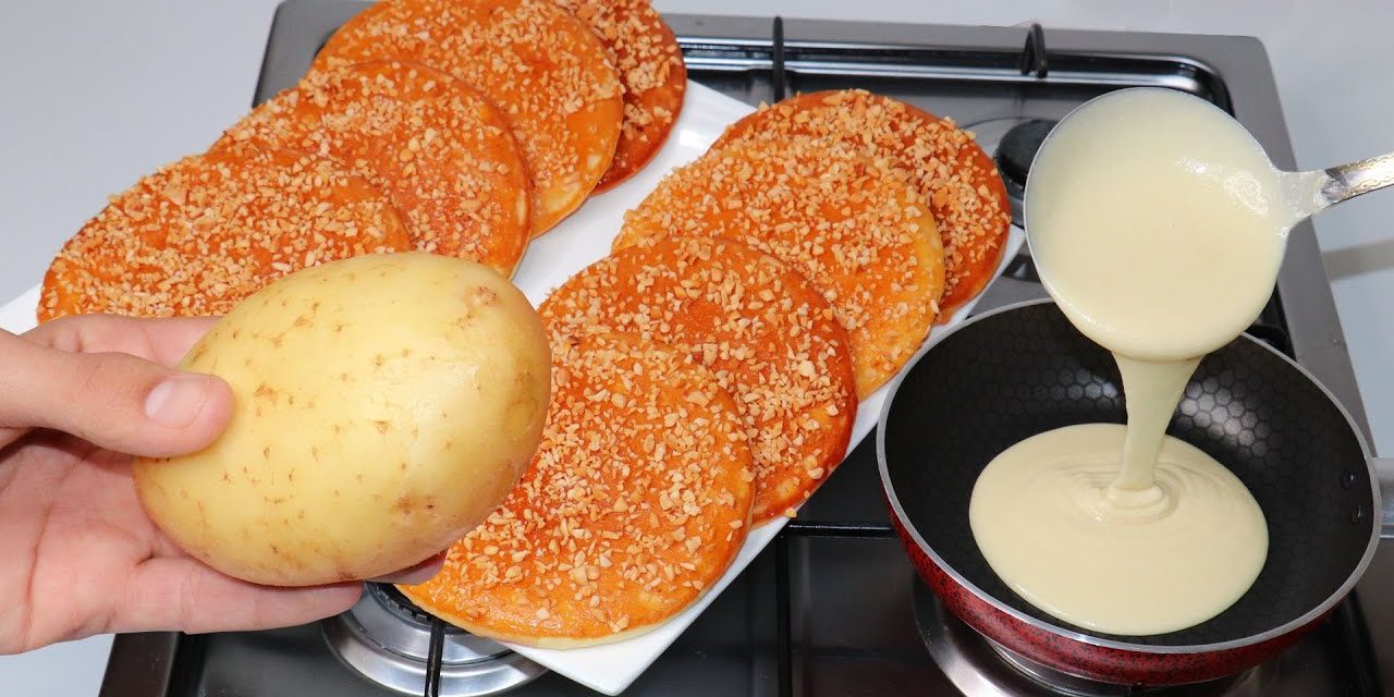 فطائر البطاطس السائلة في المقلاة بدون إختمار ناجح