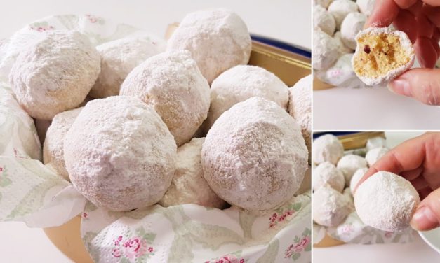 تحضير كوكيز كرات الثلج بالفول السودانى