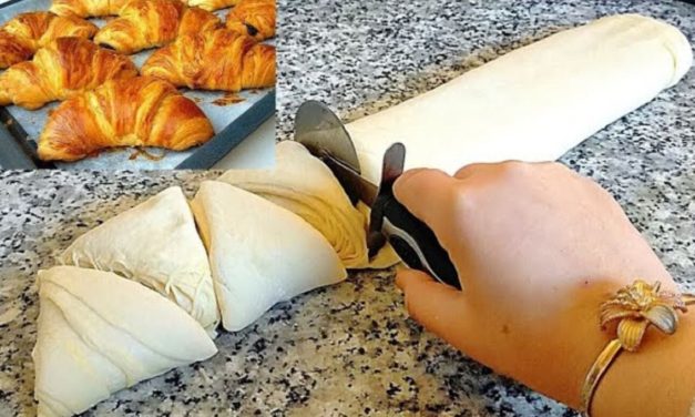 فطائر الكرواسون بدون عجين مورق  بأسهل طريقة