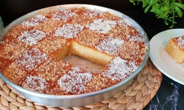 البسبوسة السريعه بدون طحين وبدون بيض باطيب واروع طريقة