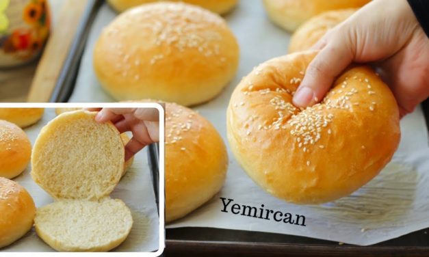 خبز البرجر في المنزل من غير زبدة خبز طري وهش