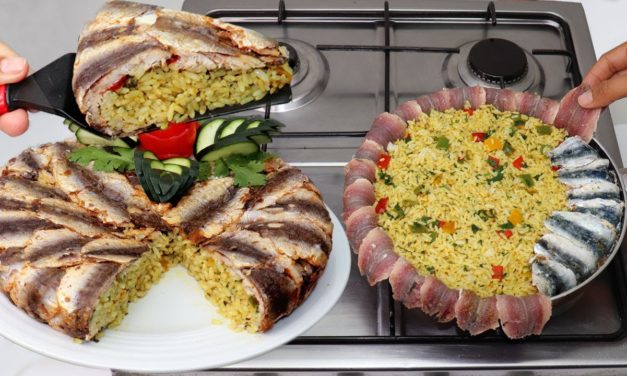 سردين المقلاة ب 2 ملاعق  زيت فقط بدون قلي بحشوة لذيذة