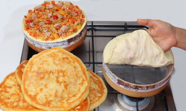 فطائر الغربال السريعة بدون اختمار وبدون حليب ولا زبدة