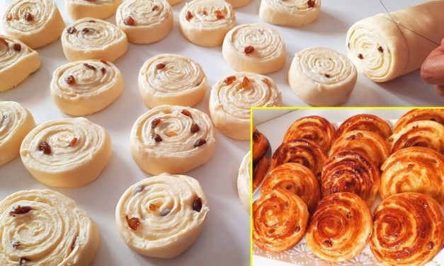 شنيك المخابز بدون عجين مورق باسهل واسرع طريقة