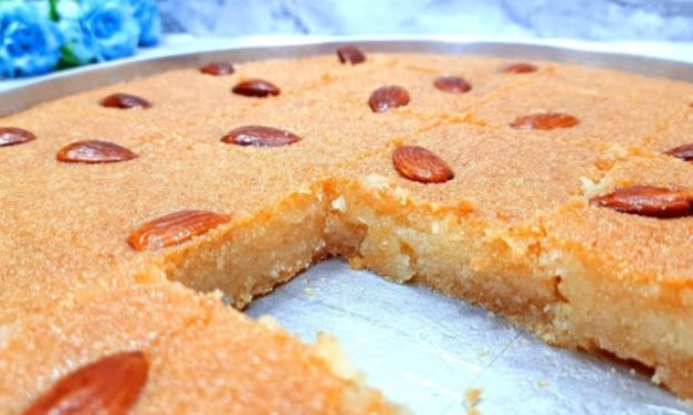 حضرى البسبوسة فى 10 دقايق بطريقة سهلة وبسيطة