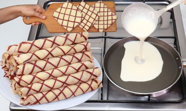 في 5 دقائق حضري كريب المقلاة السريع بدون حليب ولا زبدة