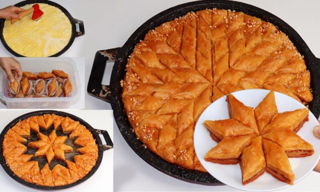 البقلاوة في 5 دقائق أسهل معسلة في المقلاة بكمية وفيرة بحشوة قتصادية