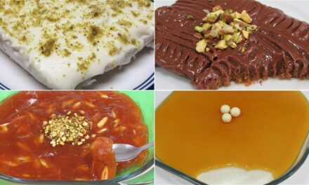 4 انواع من الحلويات بدون فرن سهلة و سريعة وباردة ( حلويات رمضان )