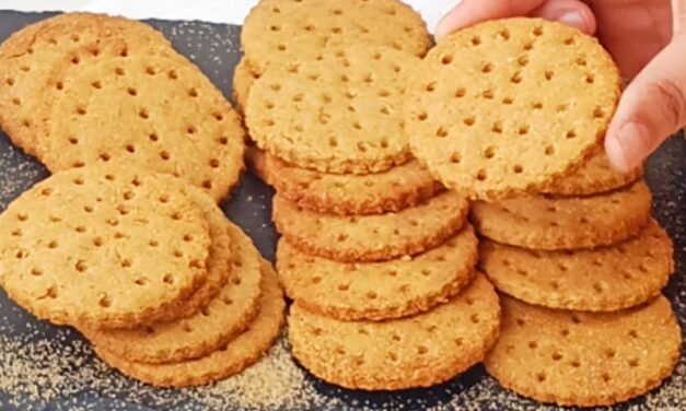 بدون سكر ولا زيت ولا بيض ولا دقيق أبيض بسكويت  في 10 دقاءق أحسن من الجاهز