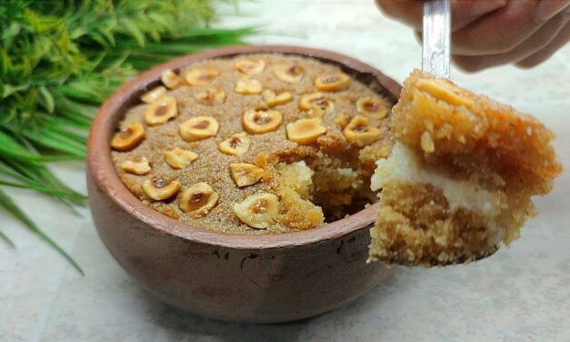 بسبوسة الطاجن هو ده الجديد بالكريمة طرية ومرملة وبلون الكرملة