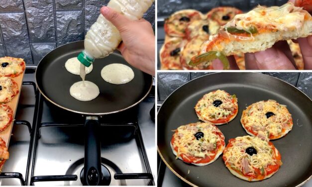 مني بيتزا سائلة بدون عجن