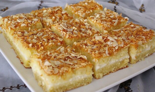 بسبوسة باردة بمزيج يعطيها خفة وهشاشة